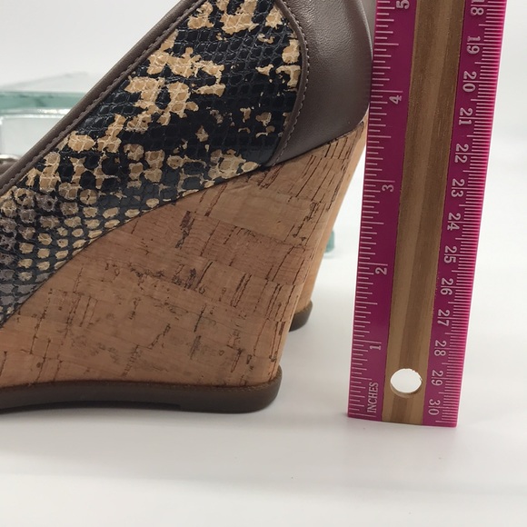 Sperry Wedge Heel Peep-toe NWT Snakeskin Women’s 8 - Picture 6 of 9